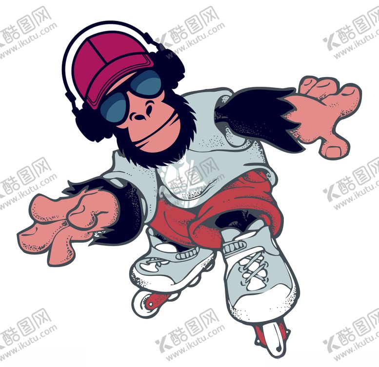 编号：65770105141931059759【酷图网】源文件下载-运动嘻哈风的大猩猩