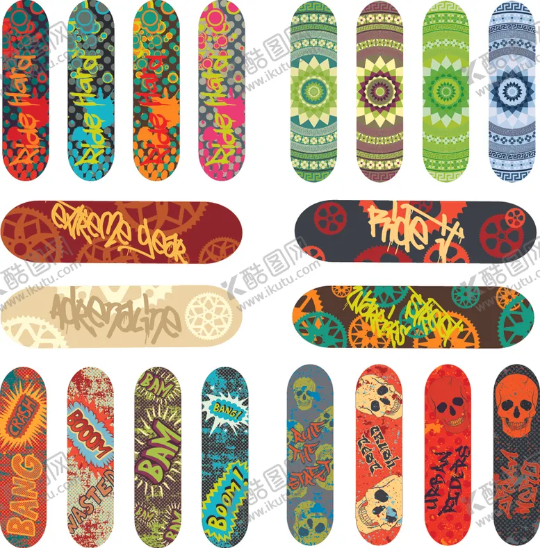 编号：51519104201416116034【酷图网】源文件下载-滑板创意图案