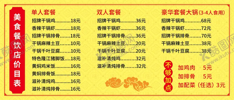编号：01625809272117213874【酷图网】源文件下载-菜单价目表