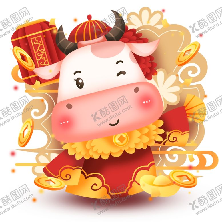 编号：85327506182056239820【酷图网】源文件下载-2021金牛送福牛年