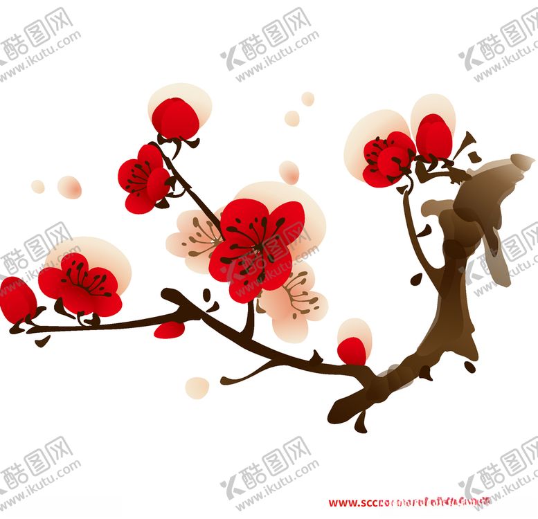 编号：13707409201411578651【酷图网】源文件下载-水墨梅花
