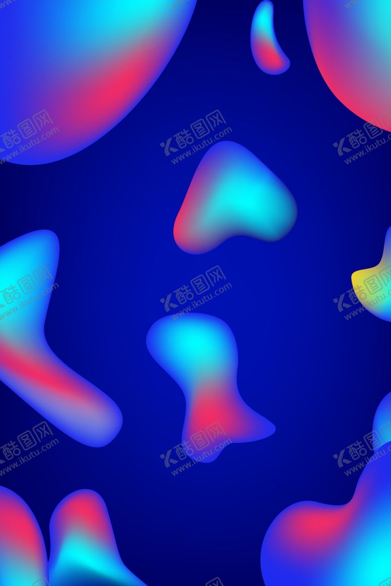 编号：86651304282315192217【酷图网】源文件下载-蓝色渐变流体海报背景