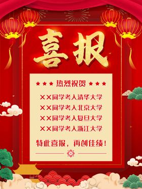 编号：23540109250740202765【酷图网】源文件下载-创意金榜题名高考喜报海报