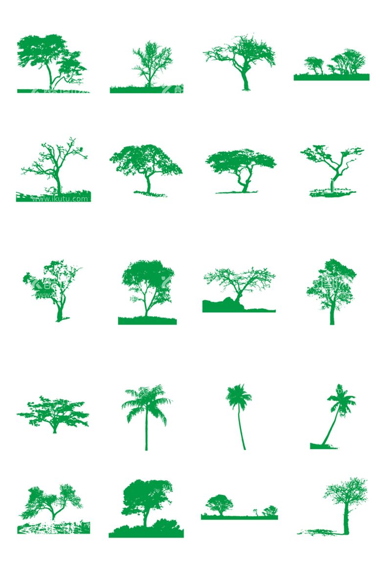 编号：31450209231119426215【酷图网】源文件下载-AI矢量树木