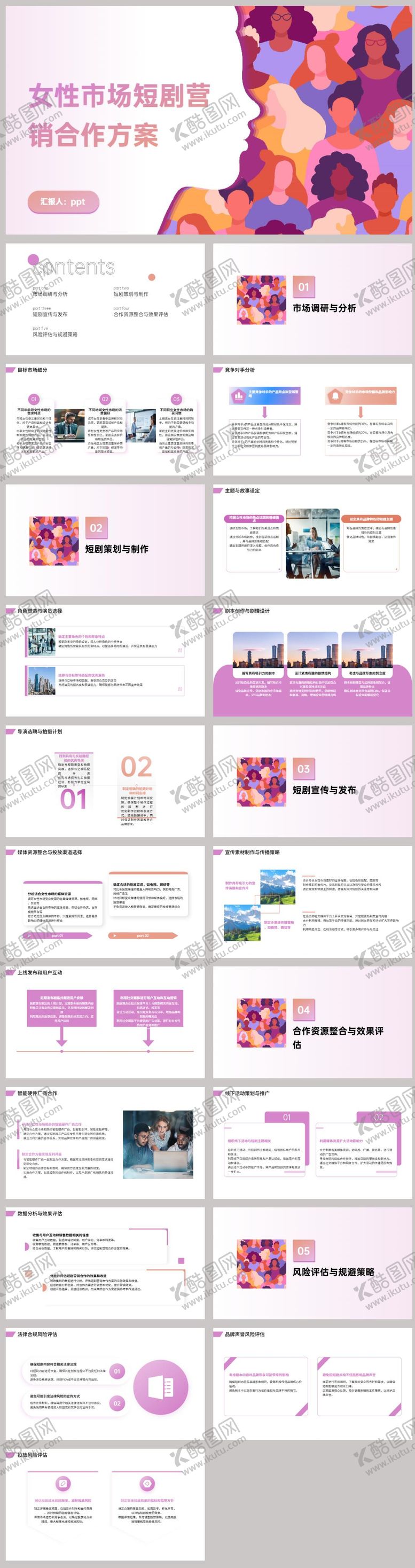 编号：98881612050924185379【酷图网】源文件下载-女性市场短剧营销合作方案