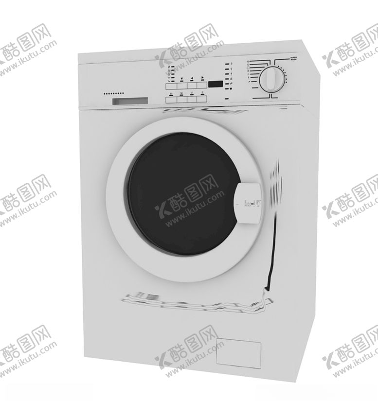 编号：27040307030440016216【酷图网】源文件下载-滚筒洗衣机3d模型