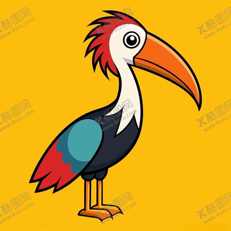 编号：57991701311358076579【酷图网】源文件下载-图标风格的朱鹮