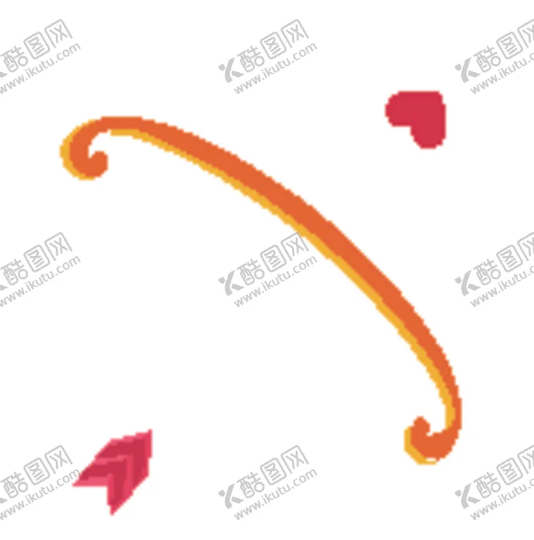 编号：56125705101009434322【酷图网】源文件下载-爱心弓箭