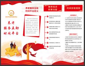 干休所互助养时间银行介绍海报