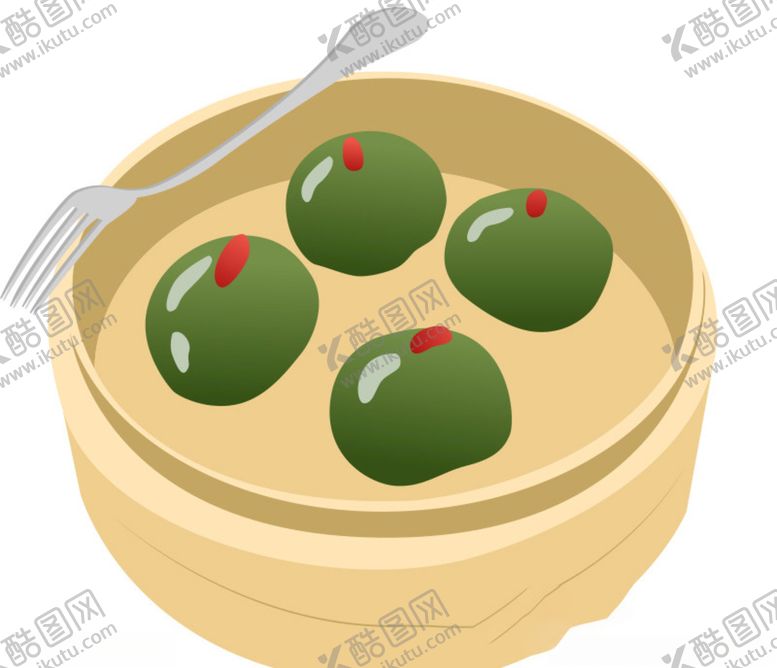 编号：44026709260223211542【酷图网】源文件下载-手绘青团插画图片