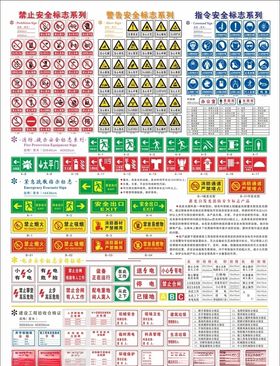 安全标识大全安全矢量图全集