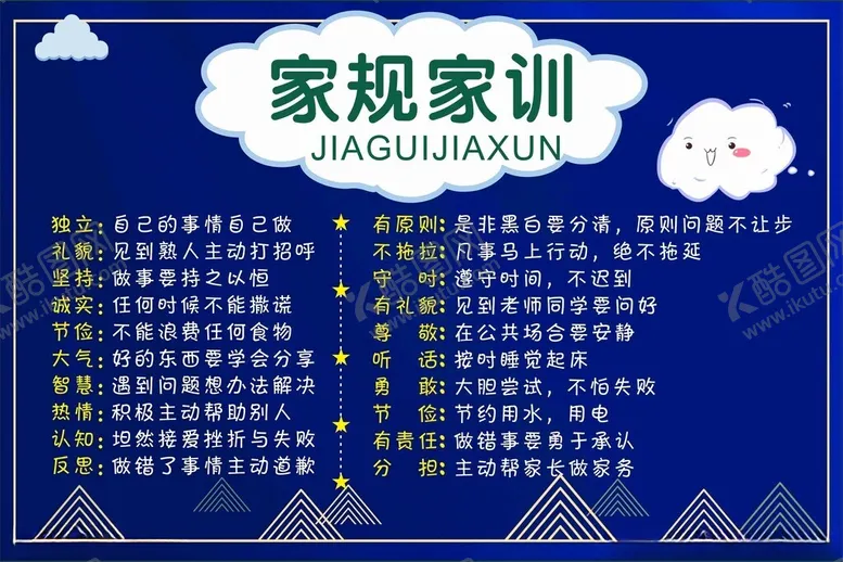 编号：52188801271939183473【酷图网】源文件下载-家规家训