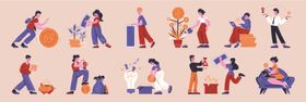 多样运动场景插画