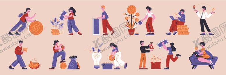 编号：85064810302132207126【酷图网】源文件下载-多样运动场景插画