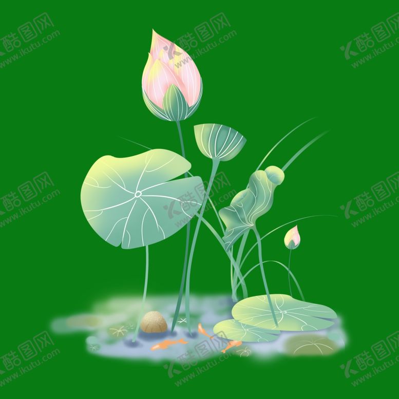编号：24839001290637421390【酷图网】源文件下载-手绘荷花莲花