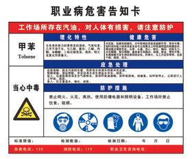 二异酸甲苯酯职业病危害告知卡