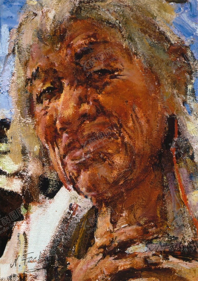 编号：86876805131604185112【酷图网】源文件下载-印象派人物形象油画