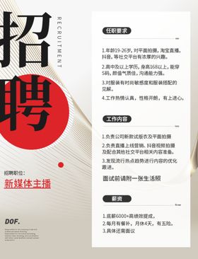 招聘招聘海报招聘广告招募