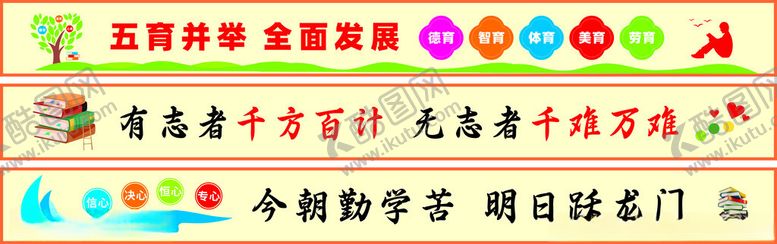 编号：48410711020657581149【酷图网】源文件下载-黑板上方标语文化墙