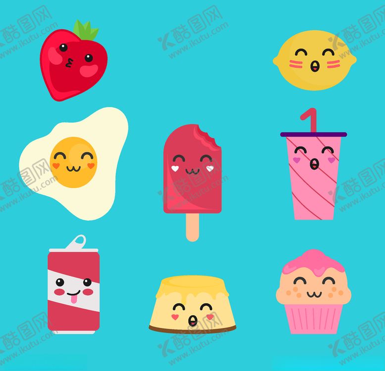 编号：68591709280544041800【酷图网】源文件下载-可爱食物