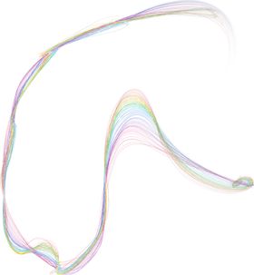 彩虹波浪线条图片