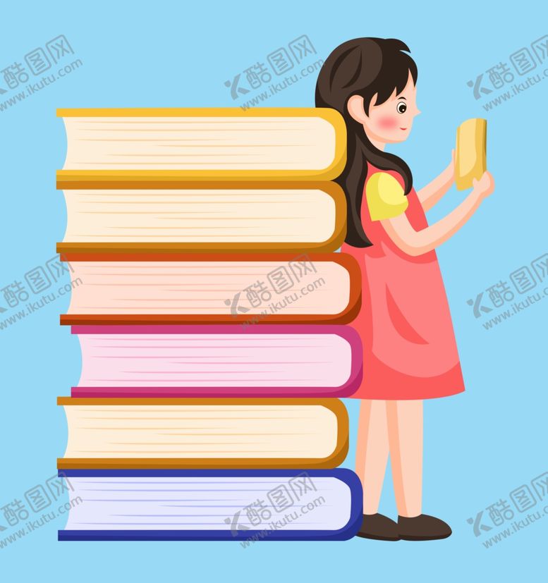 编号：41858705071230582504【酷图网】源文件下载-看书女孩