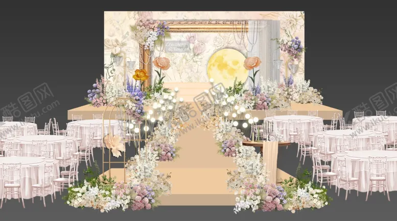 编号：10163002041527576034【酷图网】源文件下载-法式花园风婚礼