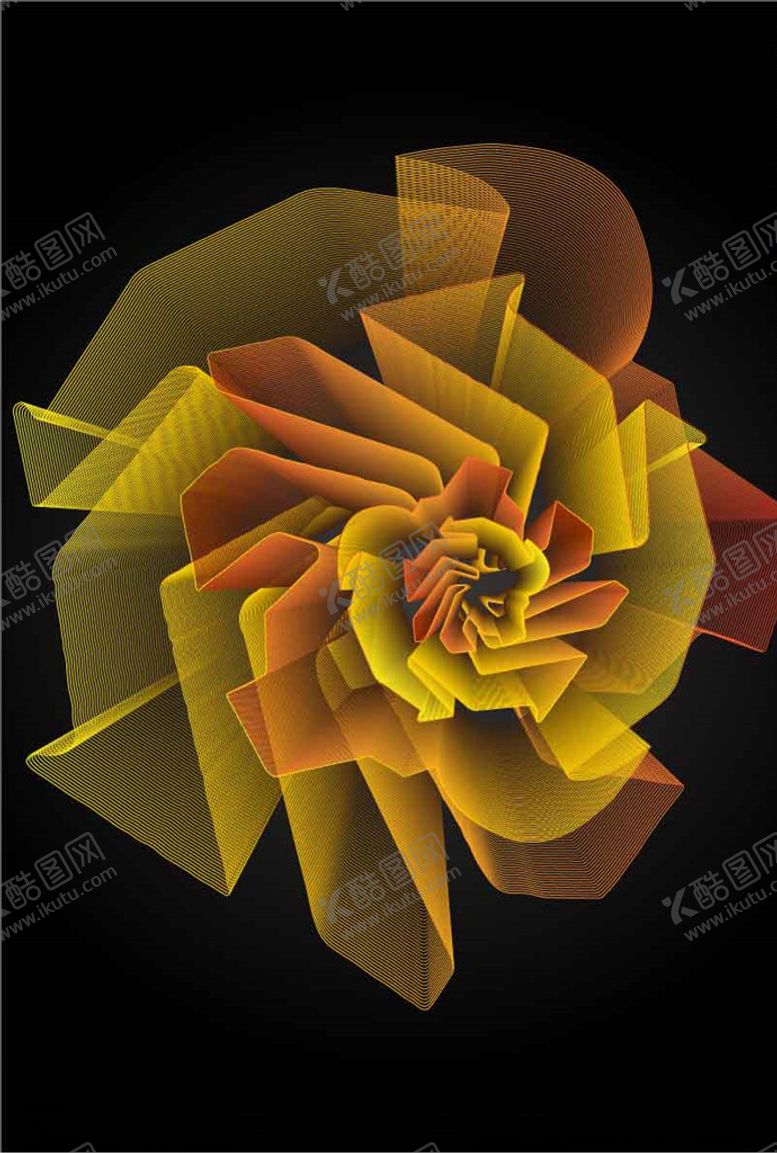 编号：79008910270706188619【酷图网】源文件下载-抽像线条花