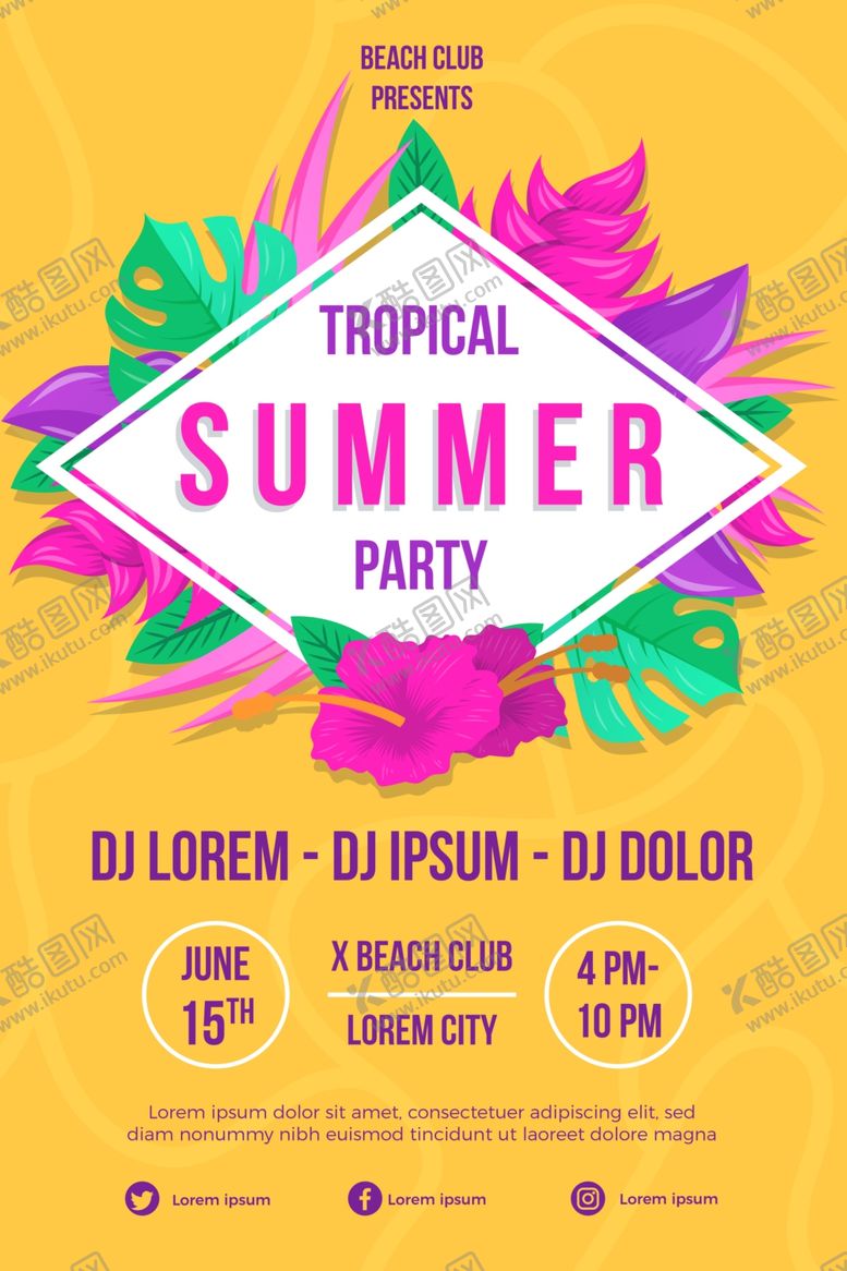 编号：58103010111814323747【酷图网】源文件下载-夏日海报