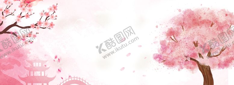 编号：83945811040943526878【酷图网】源文件下载- 手绘桃花插画海报图片