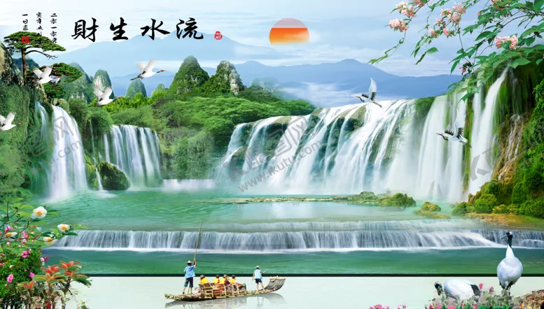 编号：99816506261832124782【酷图网】源文件下载-流水生财