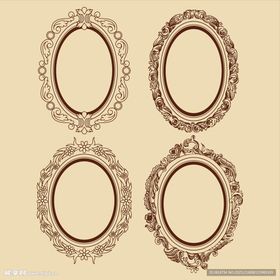 复古椭圆装饰画框