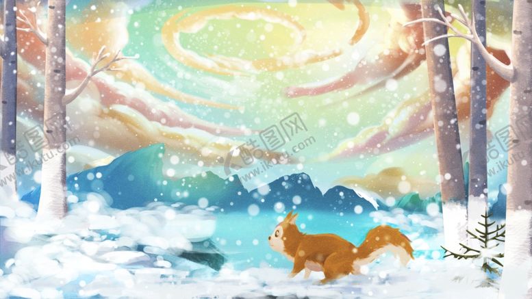 编号：29082904190544008820【酷图网】源文件下载-冬季雪地里的狐狸卡通图片