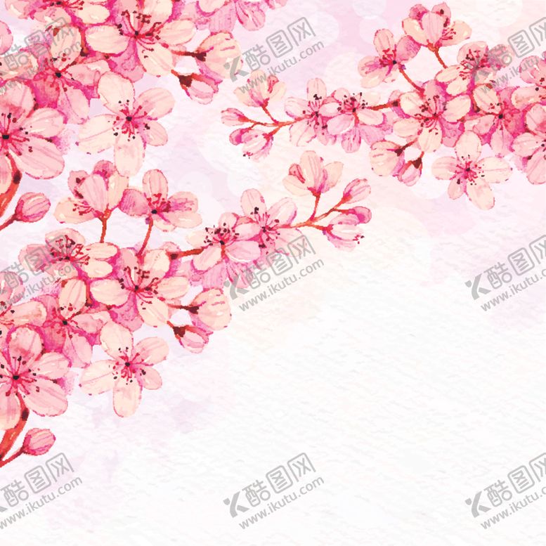 编号：86568710042024537585【酷图网】源文件下载-樱花矢量背景