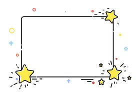 星星圆形边框