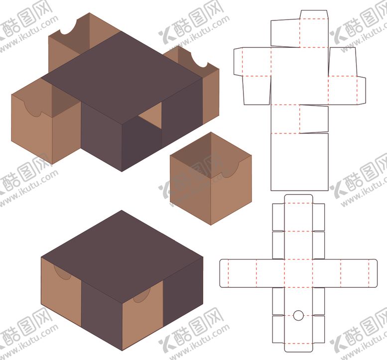 编号：75131607071542202186【酷图网】源文件下载-纸质包装盒刀模设计图
