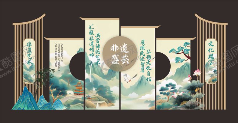 编号：54427306160050302119【酷图网】源文件下载-非遗文化美陈