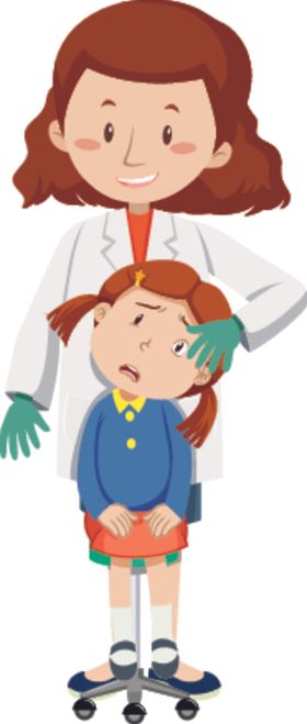 卡通伤病儿童
