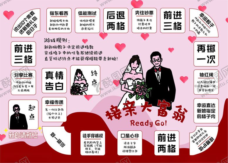 编号：71703404201157331864【酷图网】源文件下载-浪漫婚礼人物与爱心元素