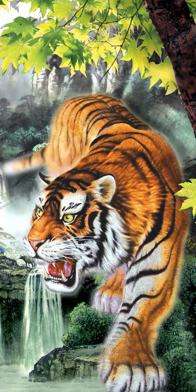 编号：32619305131908286479【酷图网】源文件下载-猛虎下山威震山河