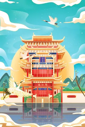 中国风海报潮挂画潮背景潮展板