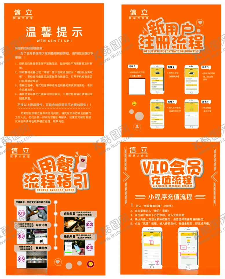 编号：40926205240828583449【酷图网】源文件下载-餐厅流程灯箱