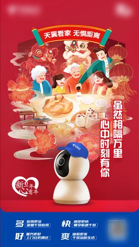 通信摄像头新年海报
