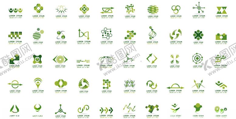编号：72159610131321525561【酷图网】源文件下载-多样绿色图标集合