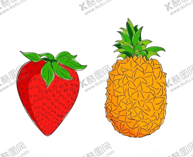 编号：41314507132320091106【酷图网】源文件下载-草莓菠萝