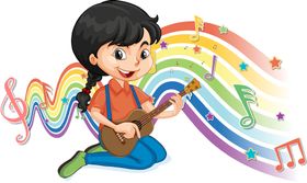 卡通儿童快乐小学生生活