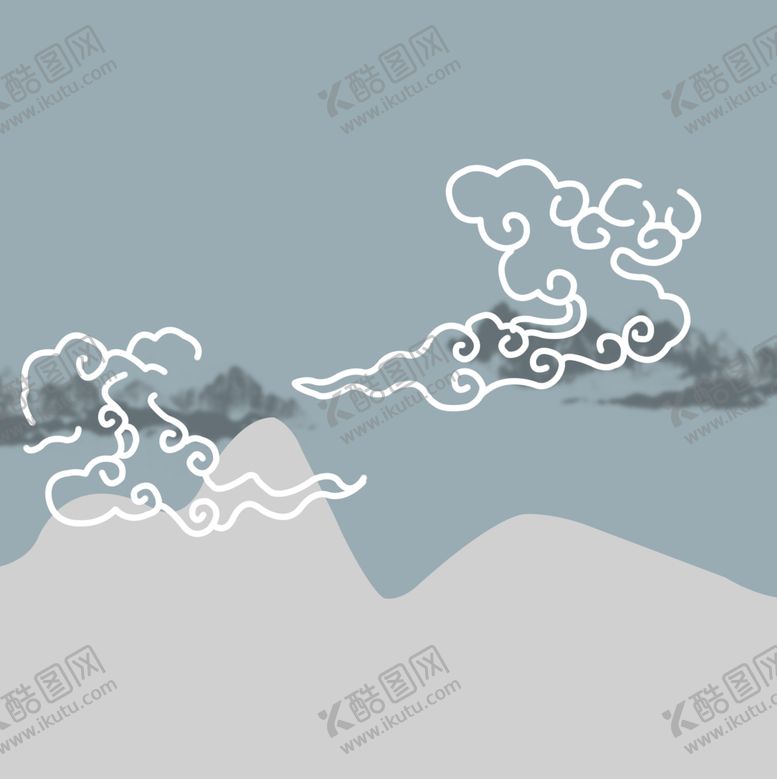 编号：39854407050800354539【酷图网】源文件下载-新中式祥云