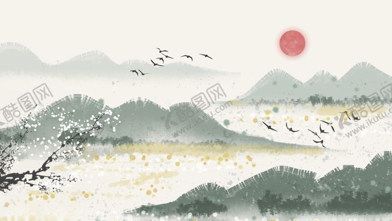 编号：79130905070049177651【酷图网】源文件下载-中国风山水背景