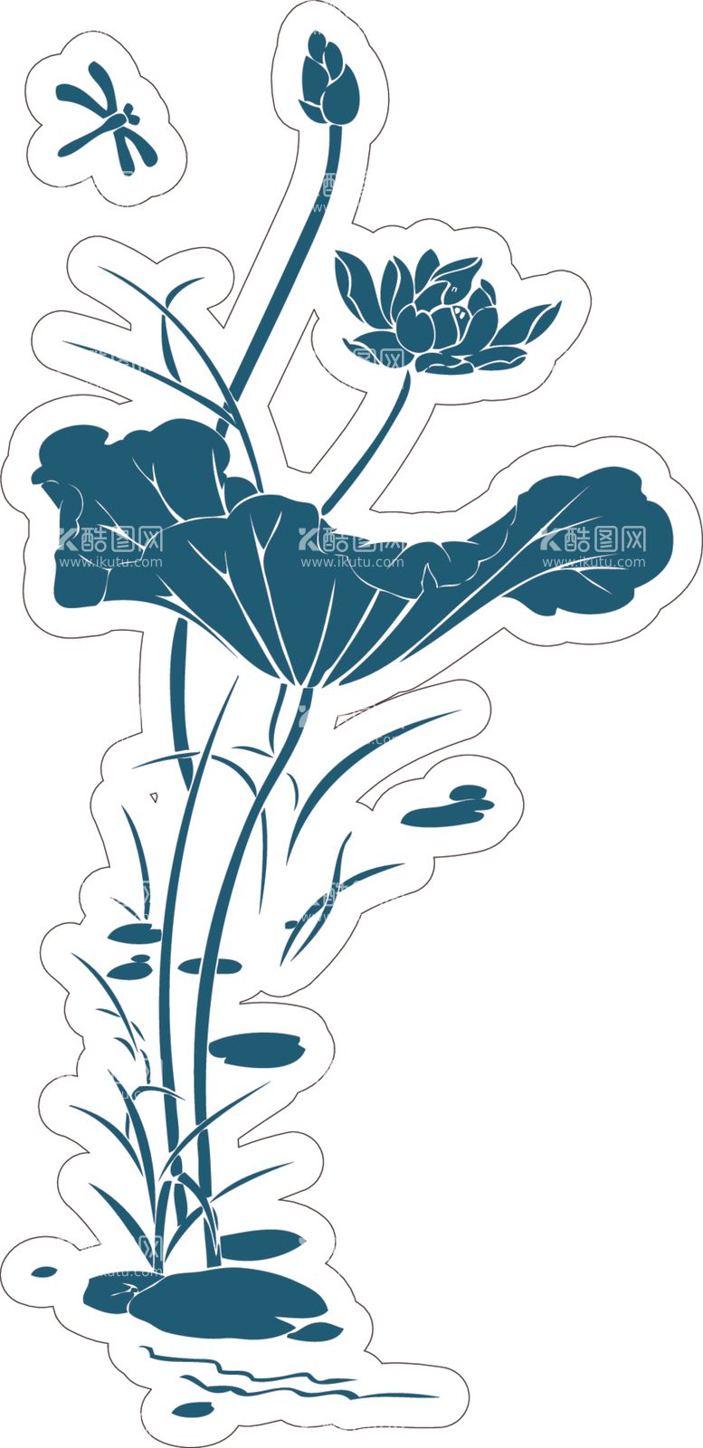 编号：96879912102319352228【酷图网】源文件下载-荷花蜻蜓