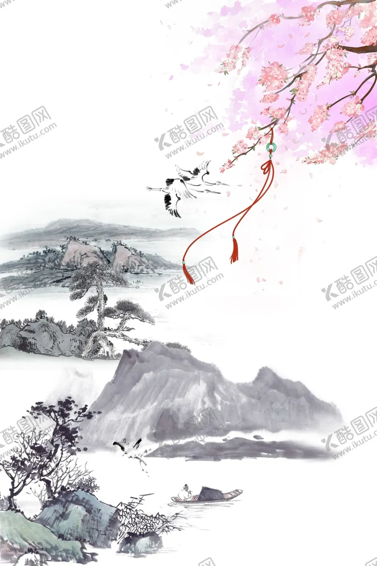 编号：78148504171214498540【酷图网】源文件下载-中国风水墨喜庆背景